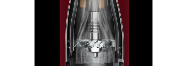 Cutaway graphic showing the Hyperdymium motor inside the Dyson Supersonic Nural hair dryer.
