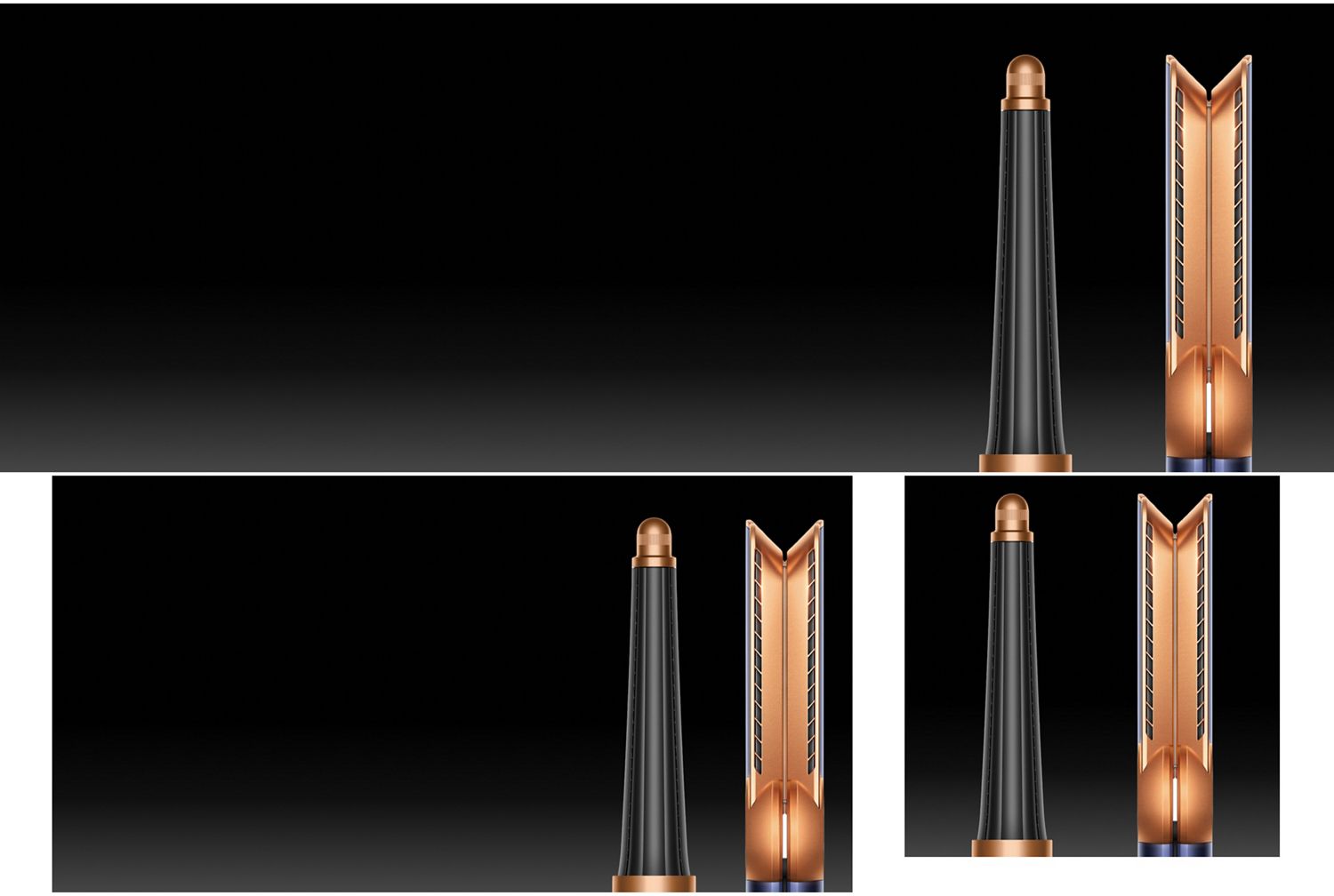 Close up of the conical brush bars on a Dyson cleaner head.