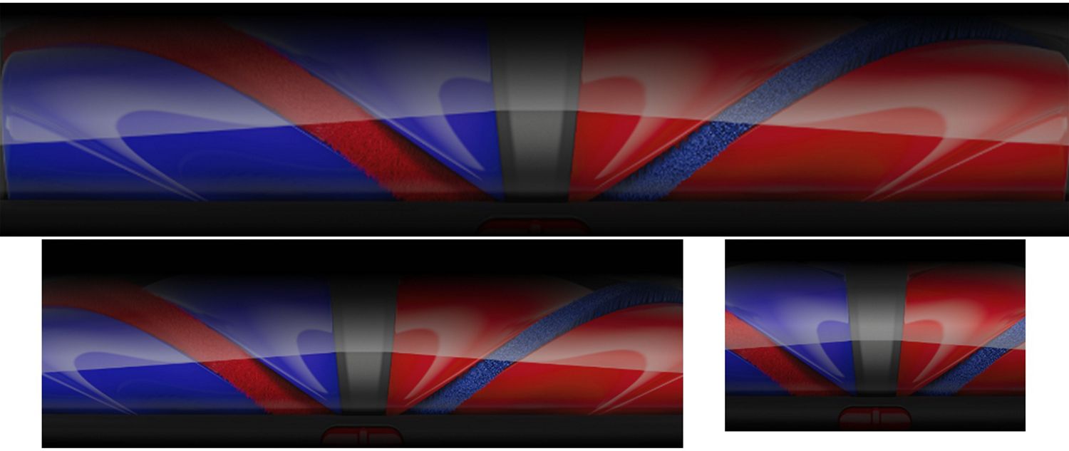 Close up of the conical brush bars on a Dyson cleaner head.