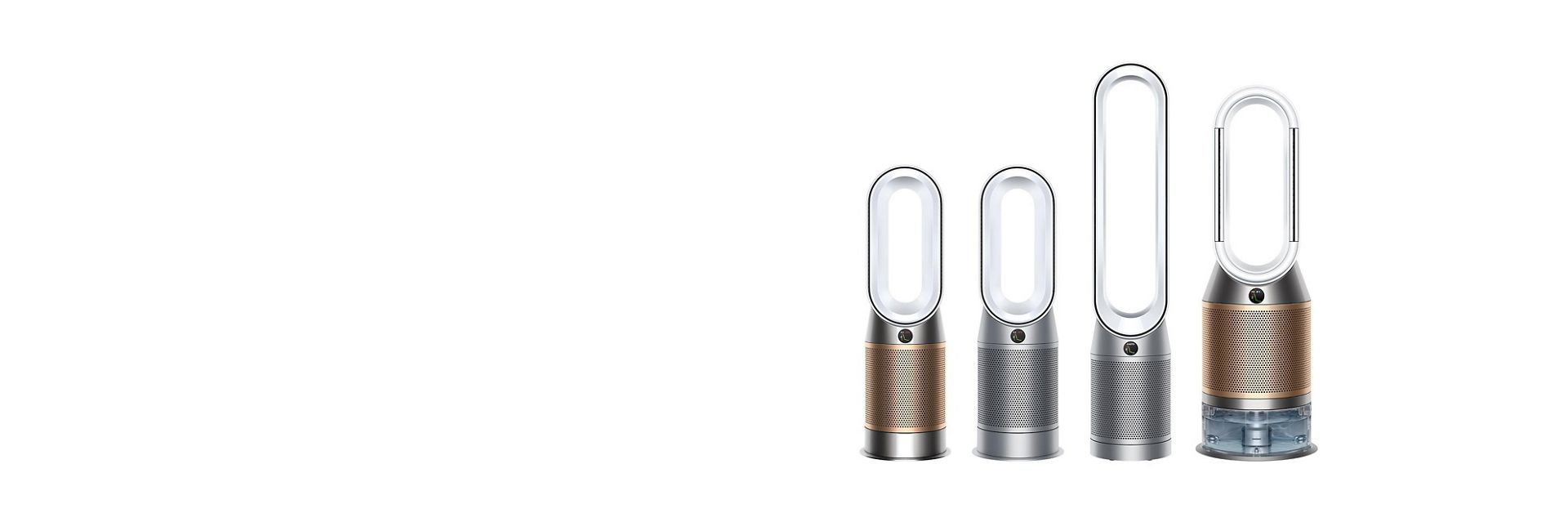 Dyson Purifer Hot + Cool, Dyson Purifier Cool and Dyson Purifier Humidify + Cool 