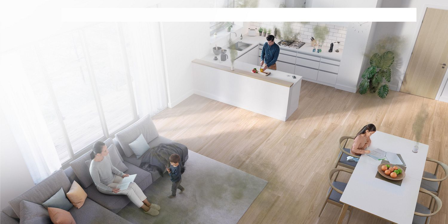 Polluntant sources in a living space and kitchen