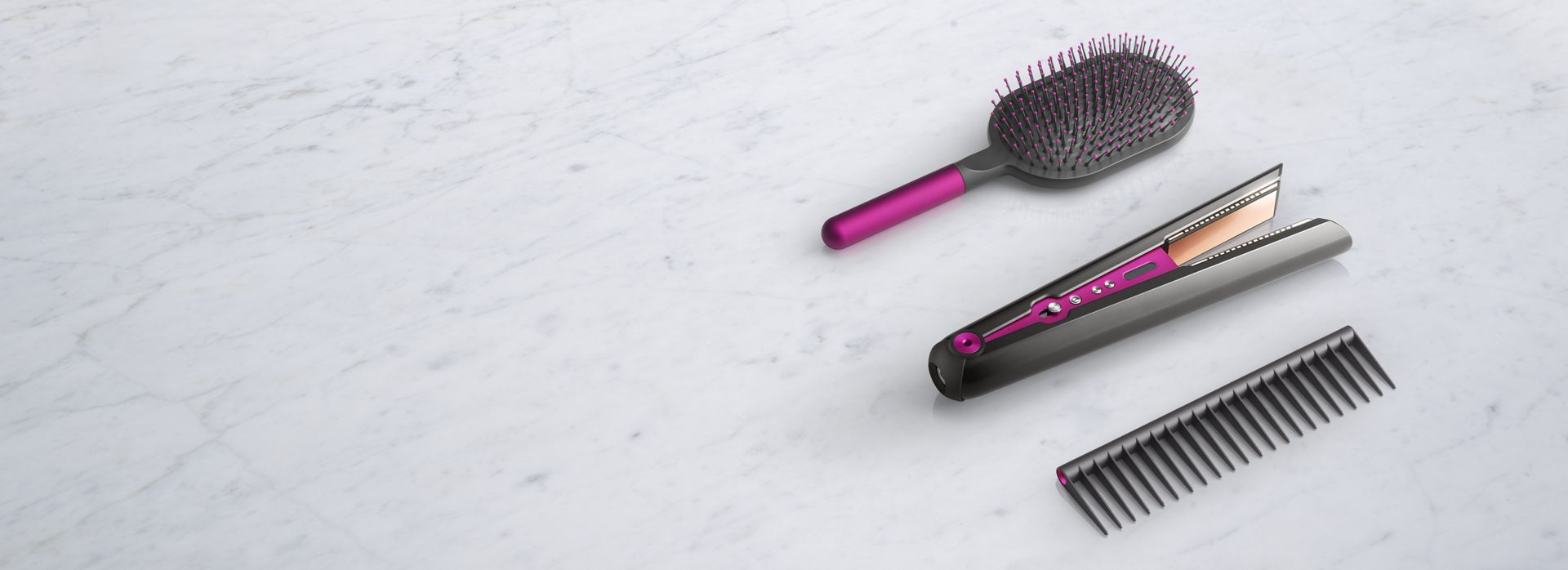 Dyson Corrale straightener with Paddle brush and Detangling comb