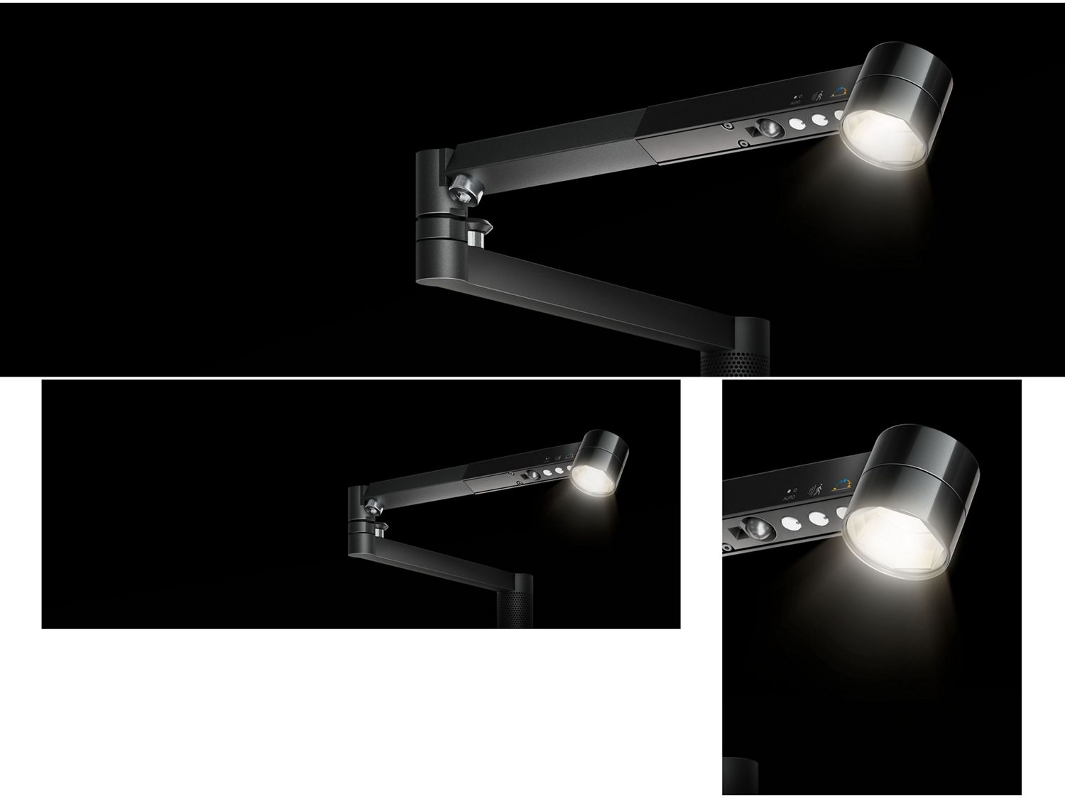 Tiled shot showcasing Dyson technology via shadowed effect.