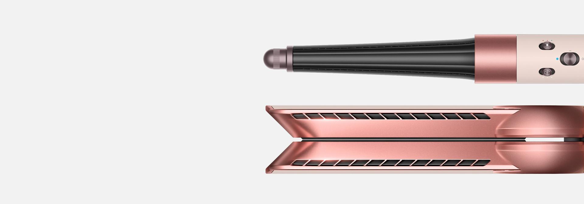 Dyson Airwrap ID multi-styler and dryer and Airstrait dryer and straightener.