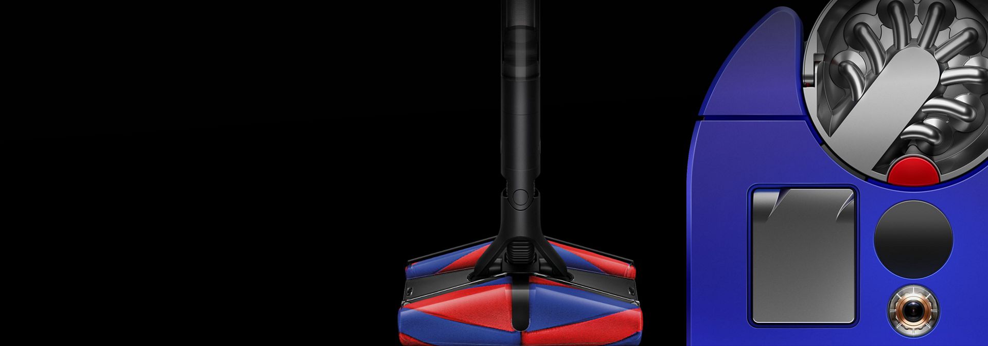Dyson PencilVac cordless vacuum and the Dyson 360 Vis Nav robot vacuum cleaner.