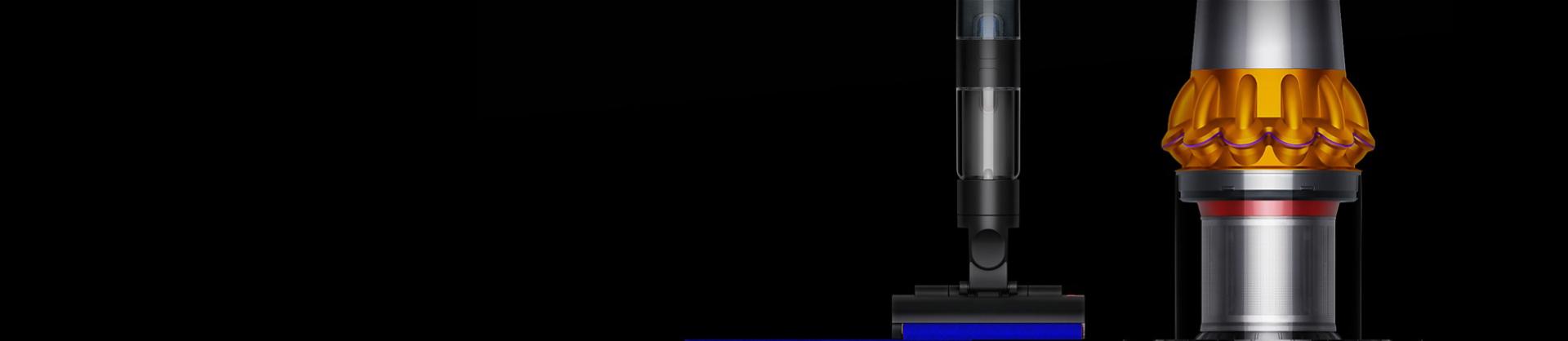 Dyson WashG1 and stick vacuum cleaner.