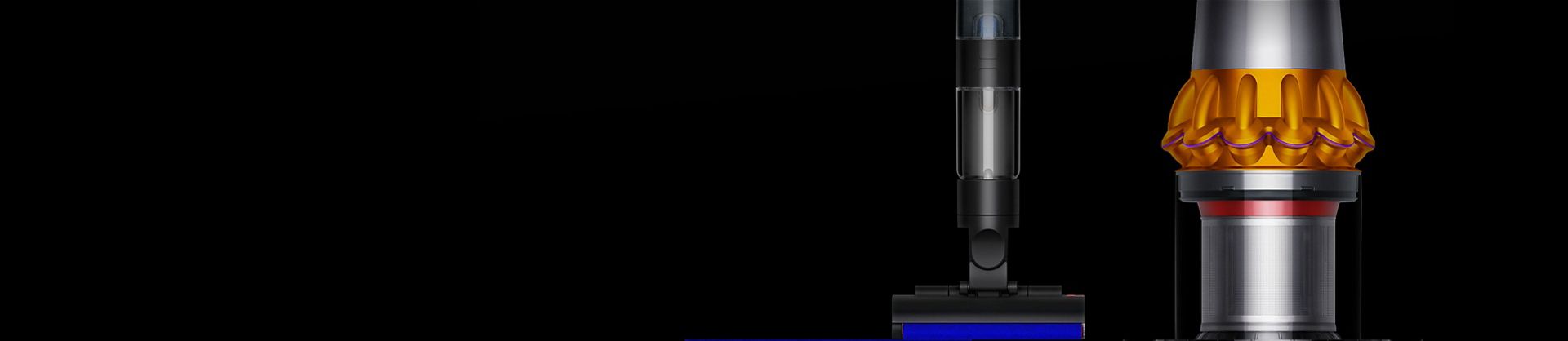 Dyson WashG1 and stick vacuum cleaner.