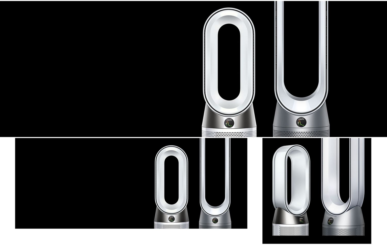 Dyson Purifier Big + Quiet Formaldehyde BP04 purifying fan and Purifier Hot+Cool HP09 Formaldehyde purifying fan heater.
