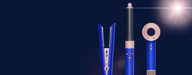 Dyson-Haartechnologien in der Farbe Violettblau-Rosé