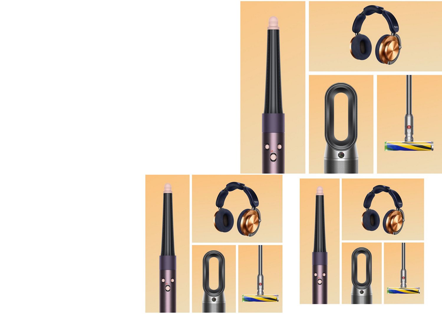 Blueprint image of a Dyson vacuum cleaner