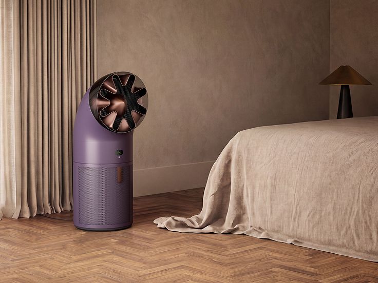 Dyson HushJet Big+Quiet Cool Pure+ Formaldehyde air purifier in a large living room. Dyson HushJet Big+Quiet Cool Pure+ Formaldehyde air purifier in a large living room.