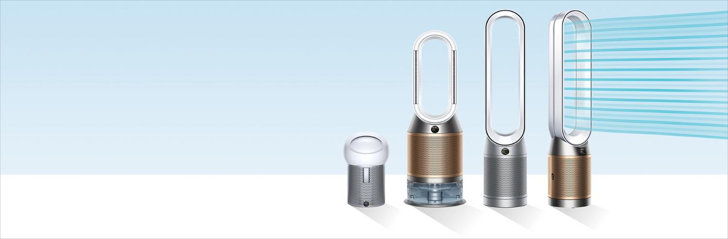 Kühlender Luftstrom vom Dyson Purifier Cool Formaldehyde ist direkt auf eine Frau gerichtet.
