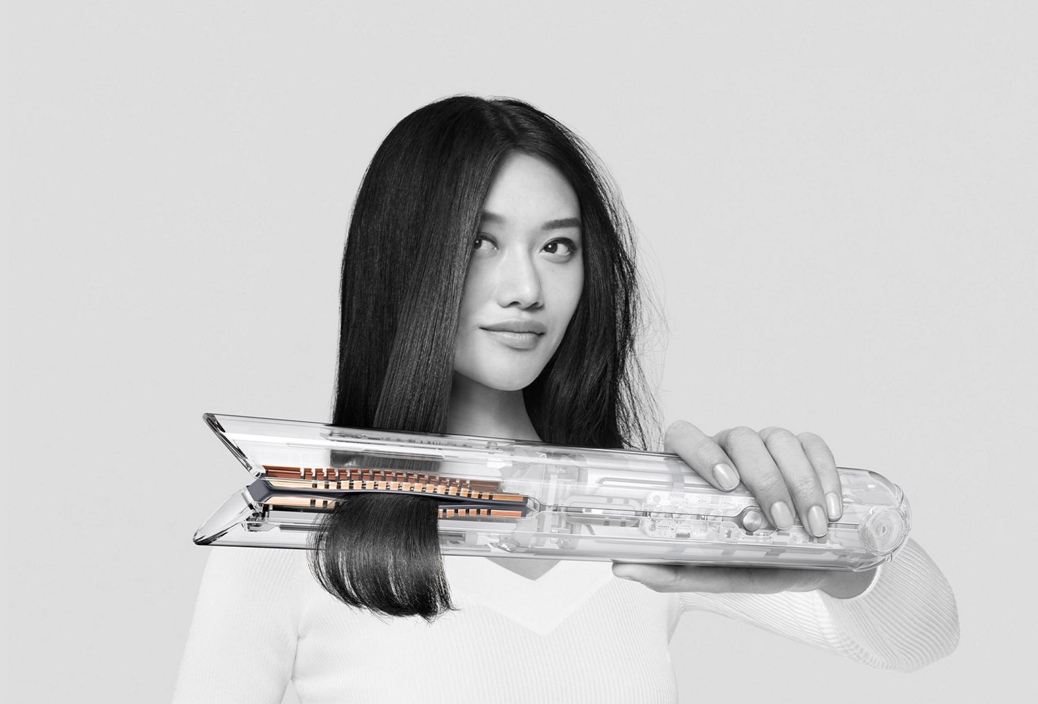 Dyson haircare products being tested