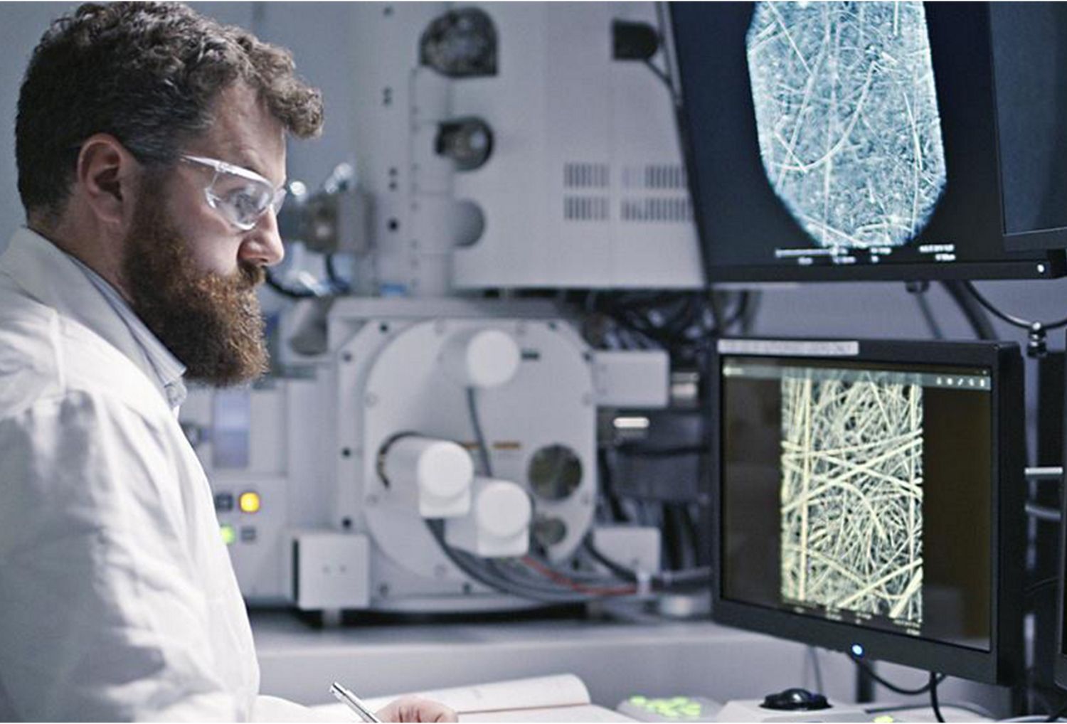 A man investigating hygiene