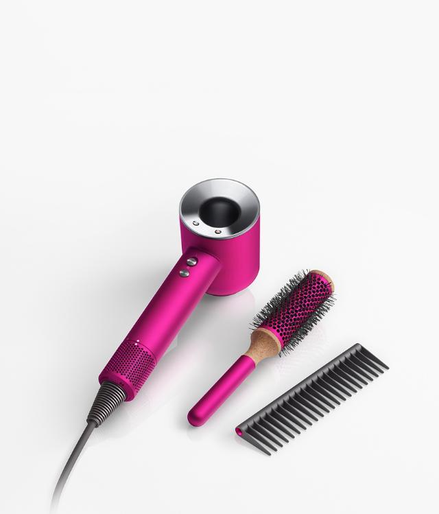 Supersonic Hair Dryer Fuchsia Nickel With Styling Set Dyson Canada