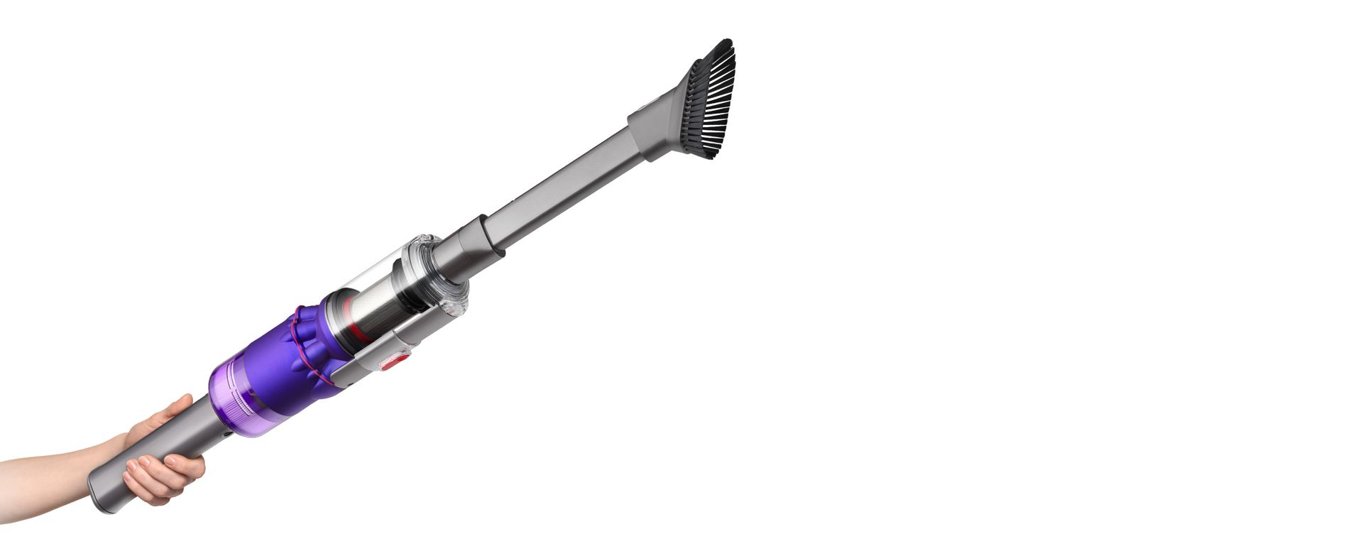 Dyson Omni-glide™ Staubsauger bei der Reinigung einer Arbeitsfläche im Handstaubsaugermodus.