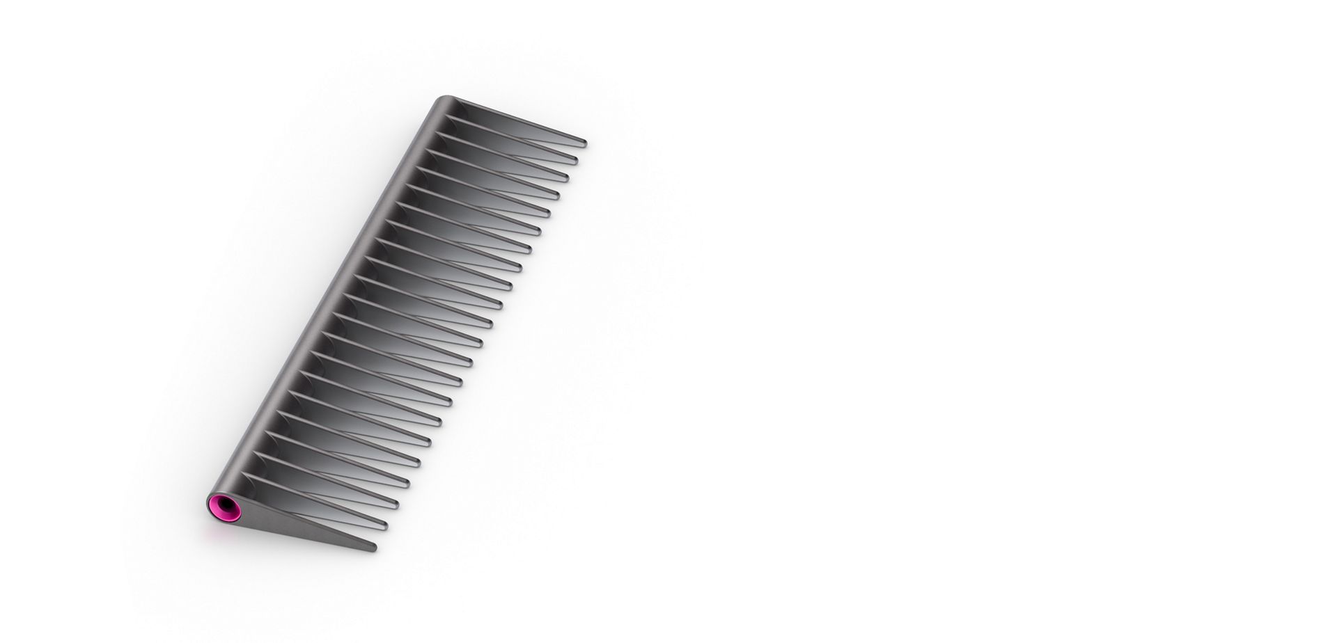 Detangling comb in iron/fuchsia