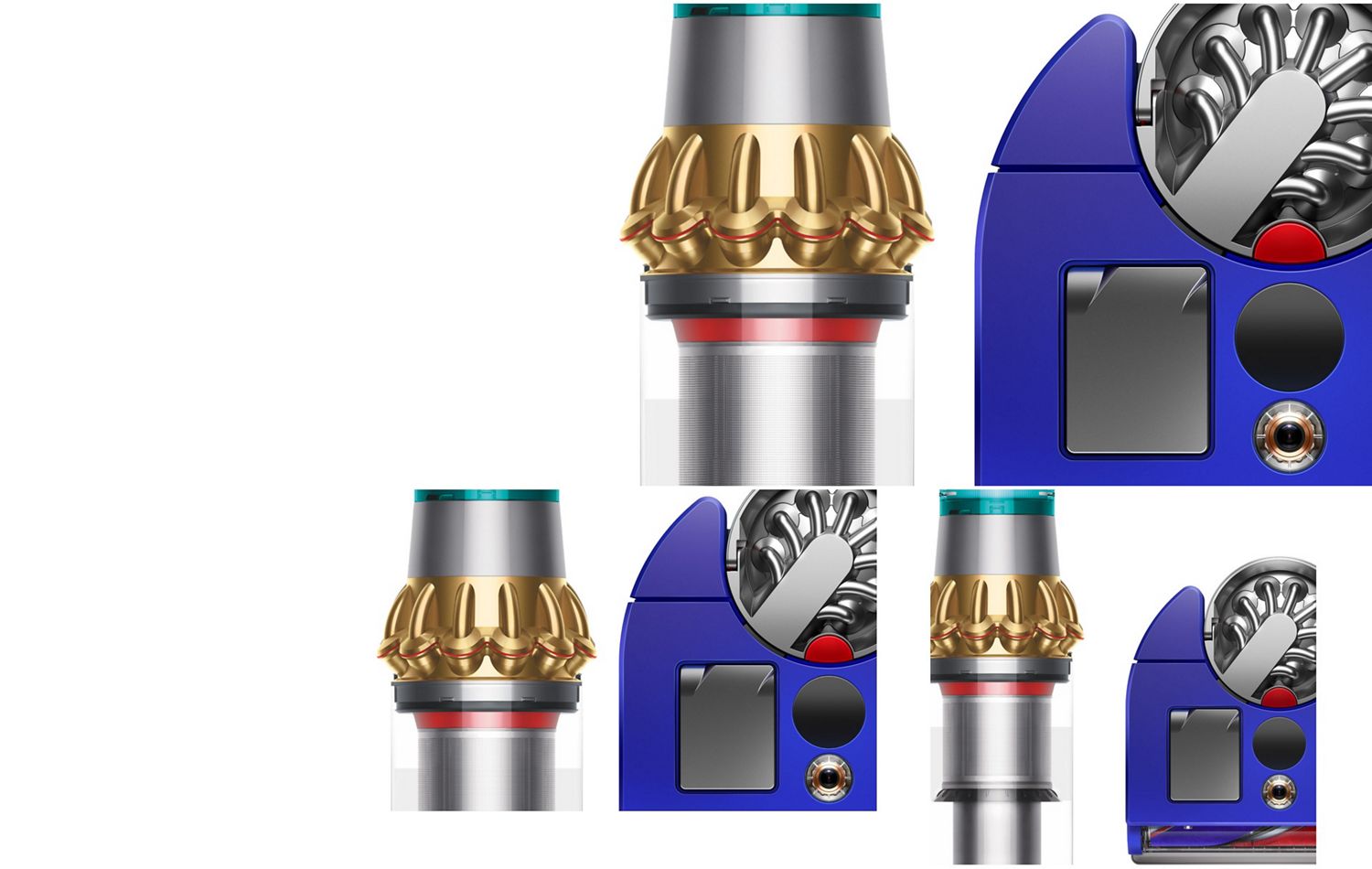 Dyson WashG1 wet floor cleaner and Dyson V15 Detect cordless vacuum.