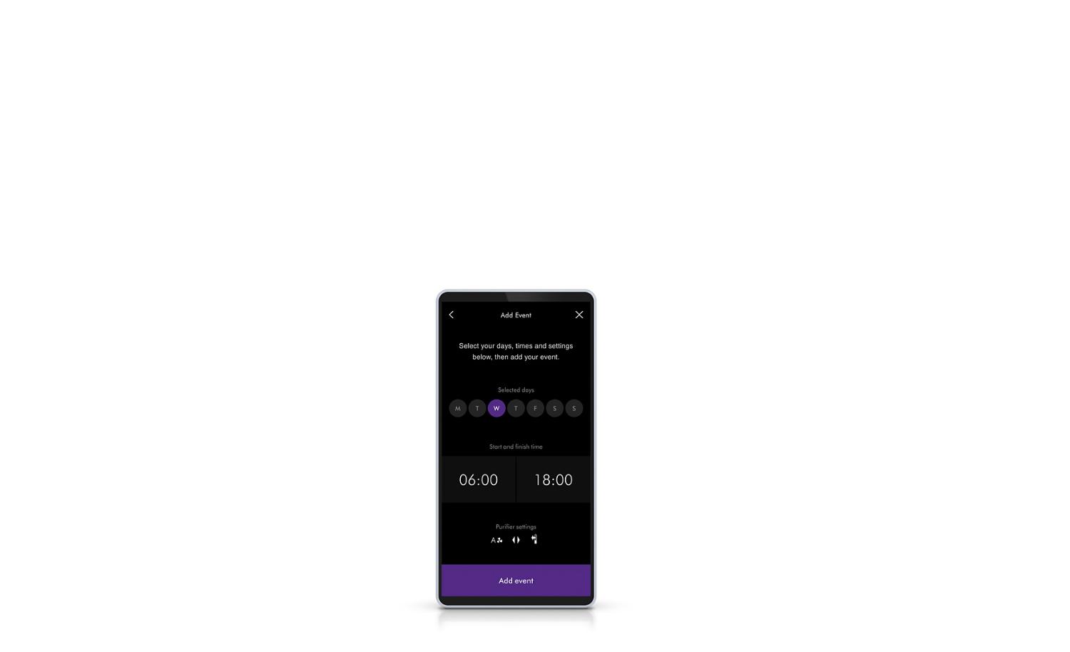 Programmation avec l’application Dyson Link Pure Cool