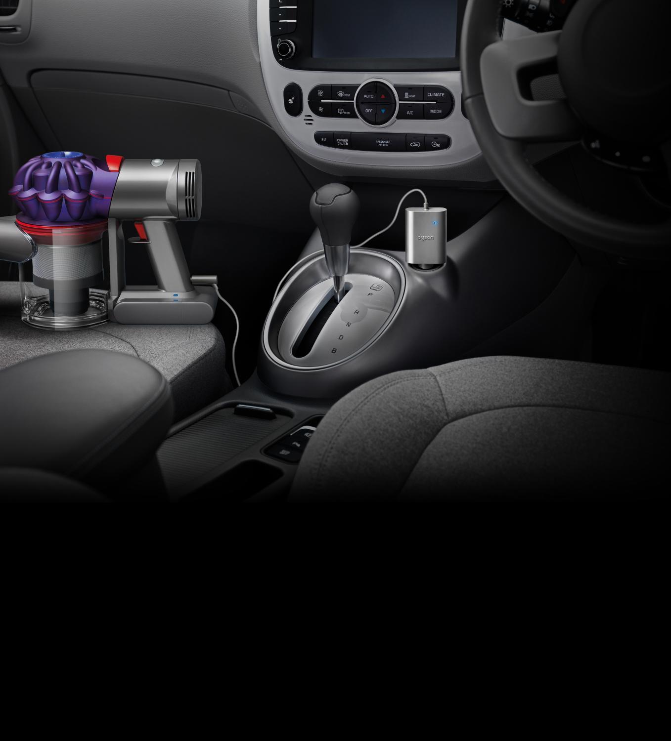 Chargeur pour la voiture Dyson dans un véhicule