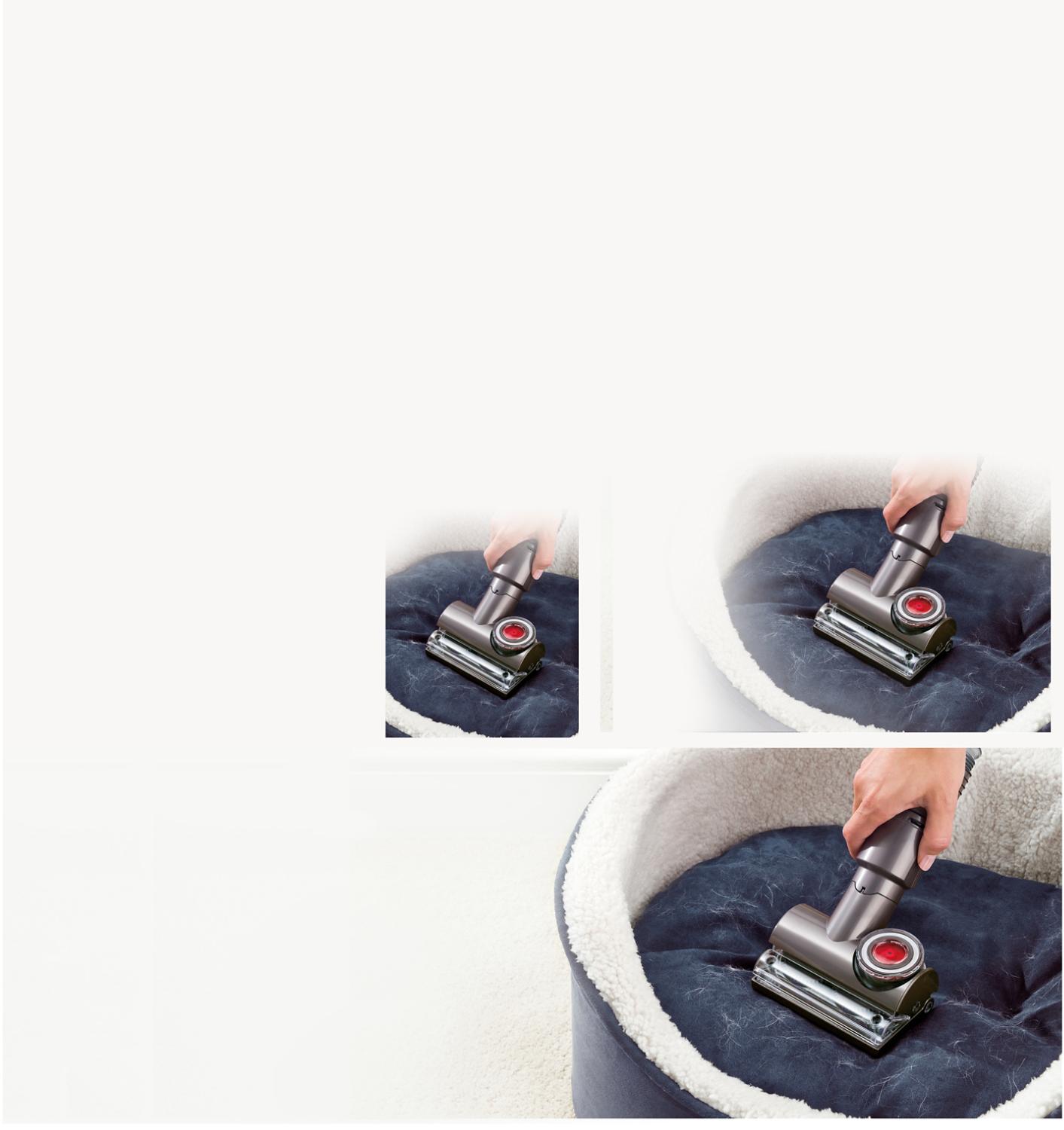 Brosse à turbine utilisée sur un lit pour animaux