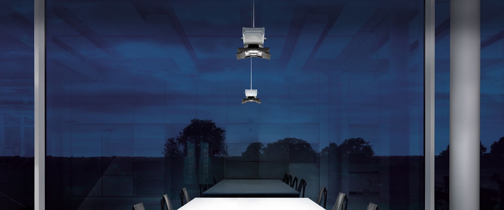 Dyson lighting over desk