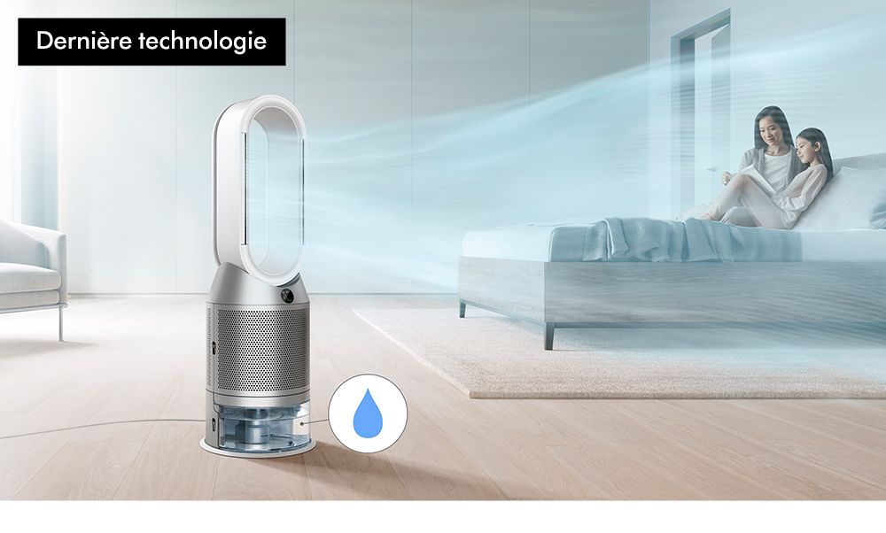 Purificateur-humidificateur Dyson dans un espace de vie
