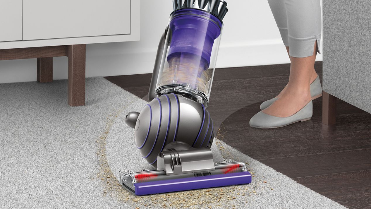 Dyson Ball Animal 2 cleaning debris off the carpet