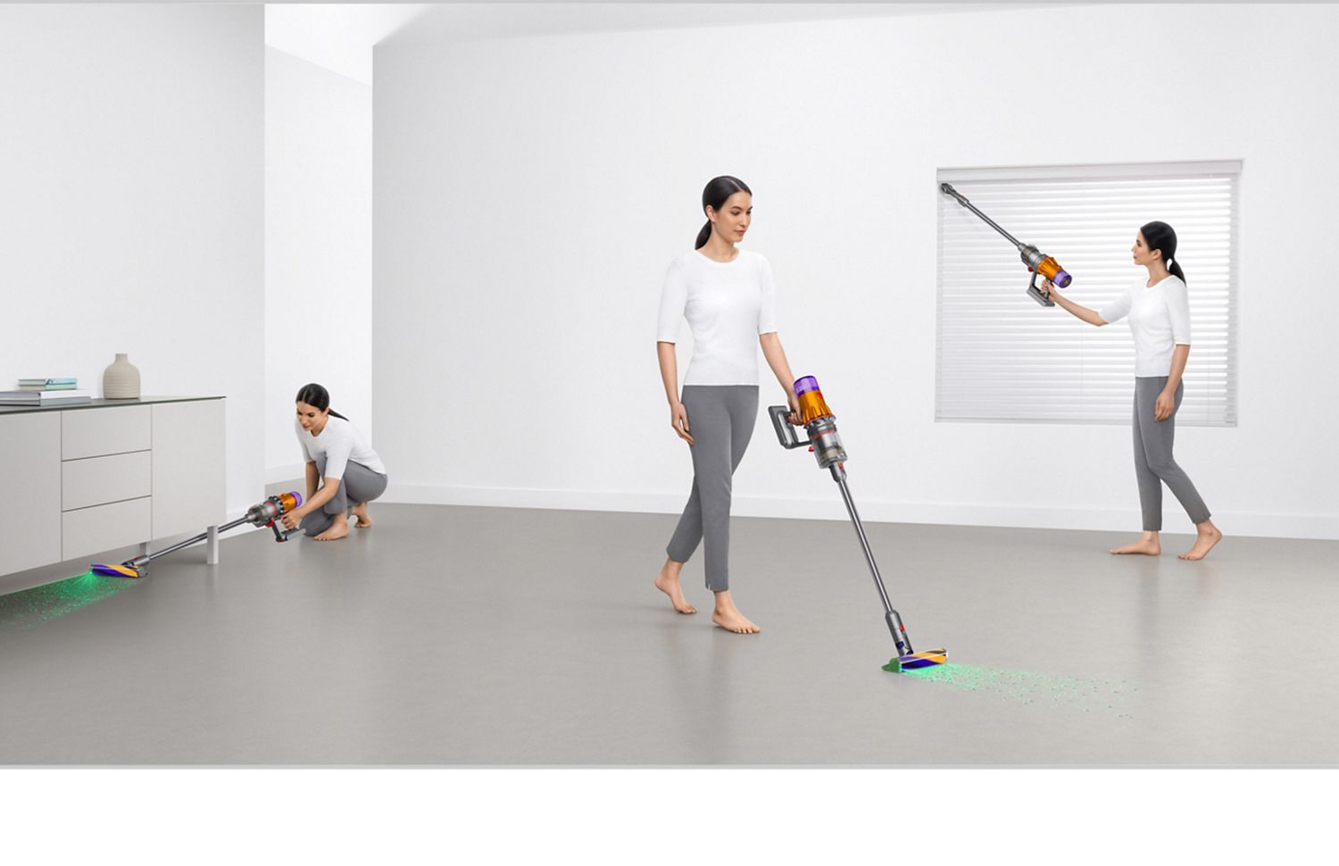  Dyson V12 detect vacuum on hard floor