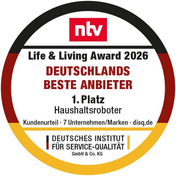 Life & Living Award 2026 Deutschalnds Beste Anbieter 1. Platz Haushaltsroboter
