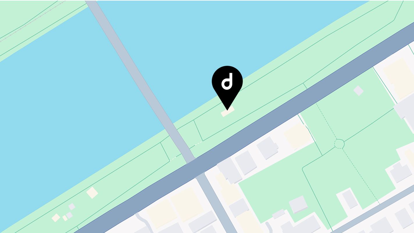 Map with a pinned location Map with a pinned location