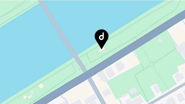 Map with a pinned location
