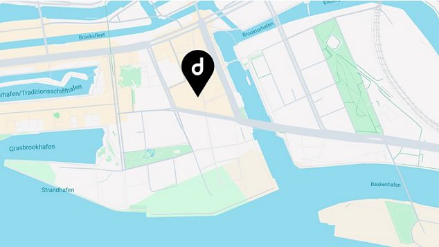 Map with a pinned location