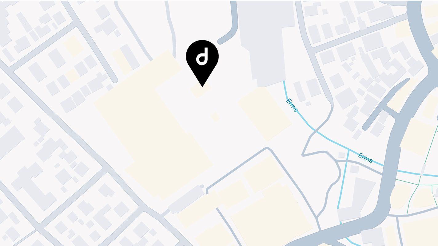 Map with a pinned location Map with a pinned location