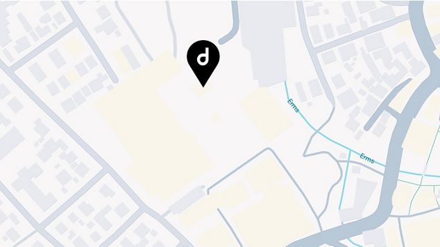 Map with a pinned location
