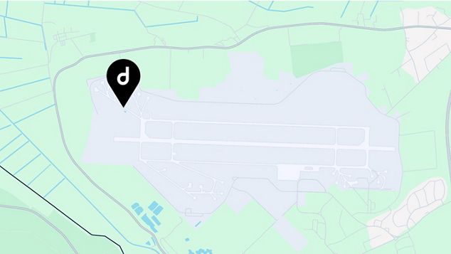 Map with a pinned location