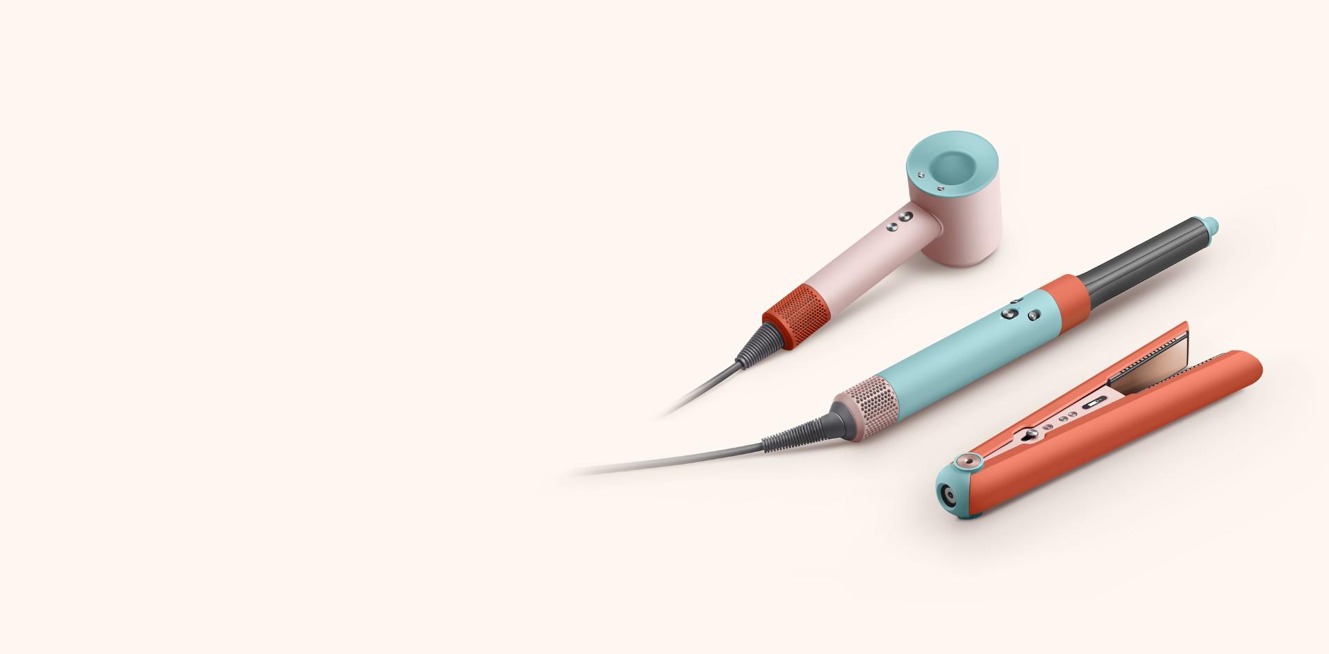 Suszarka do włosów Dyson Supersonic, multi styler Dyson Airwrap oraz prostownico-lokówka Dyson Corrale w limitowanej edycji Ceramic Pop