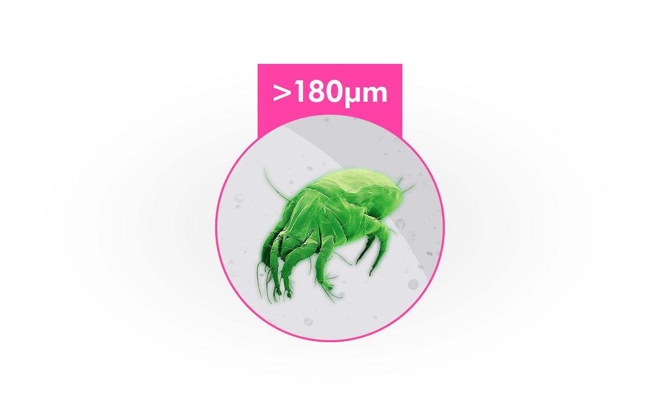 Partikel, die größer als 180µm sind