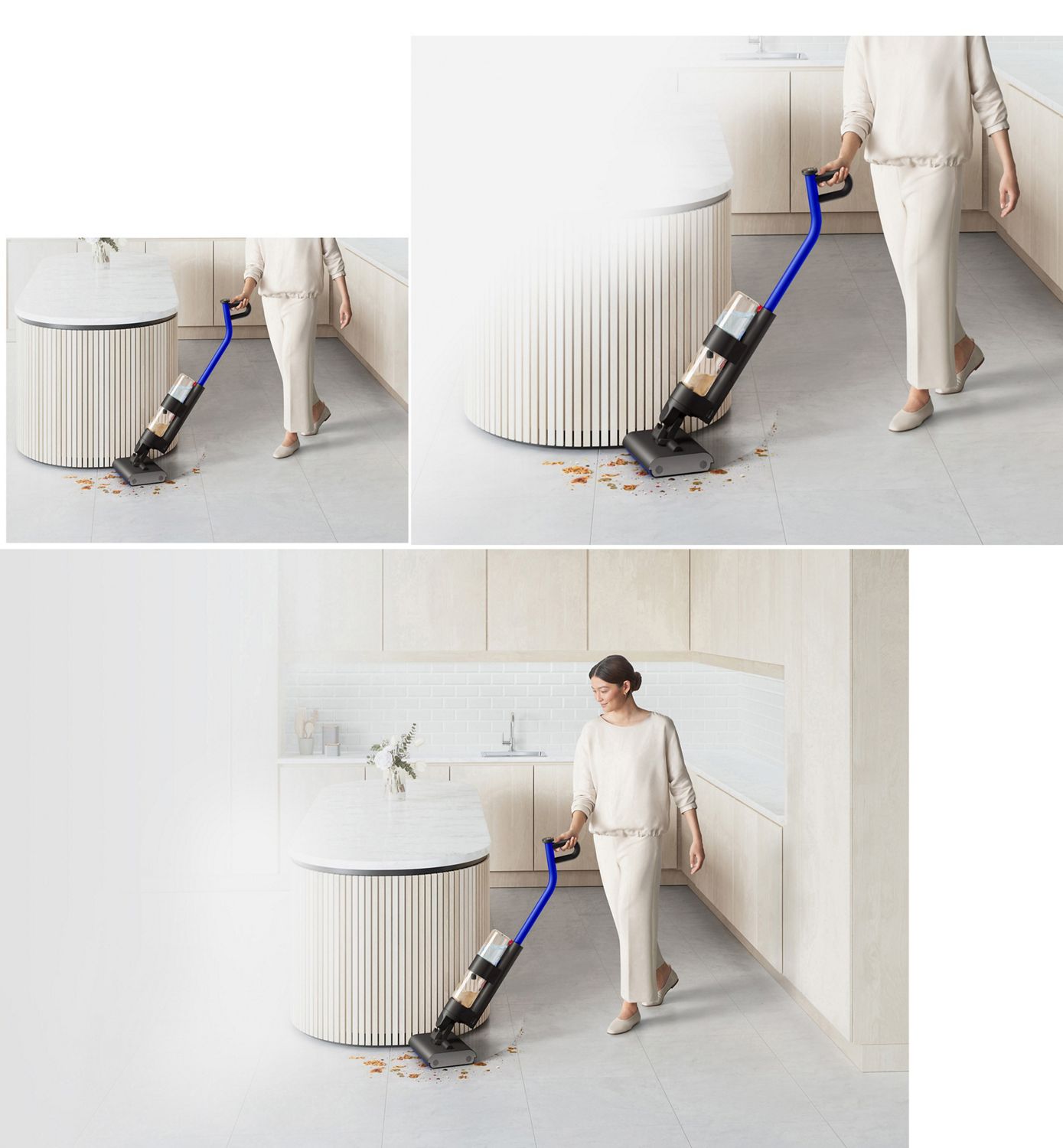 Person reinigt Wohnraum mit Dyson WashG1™