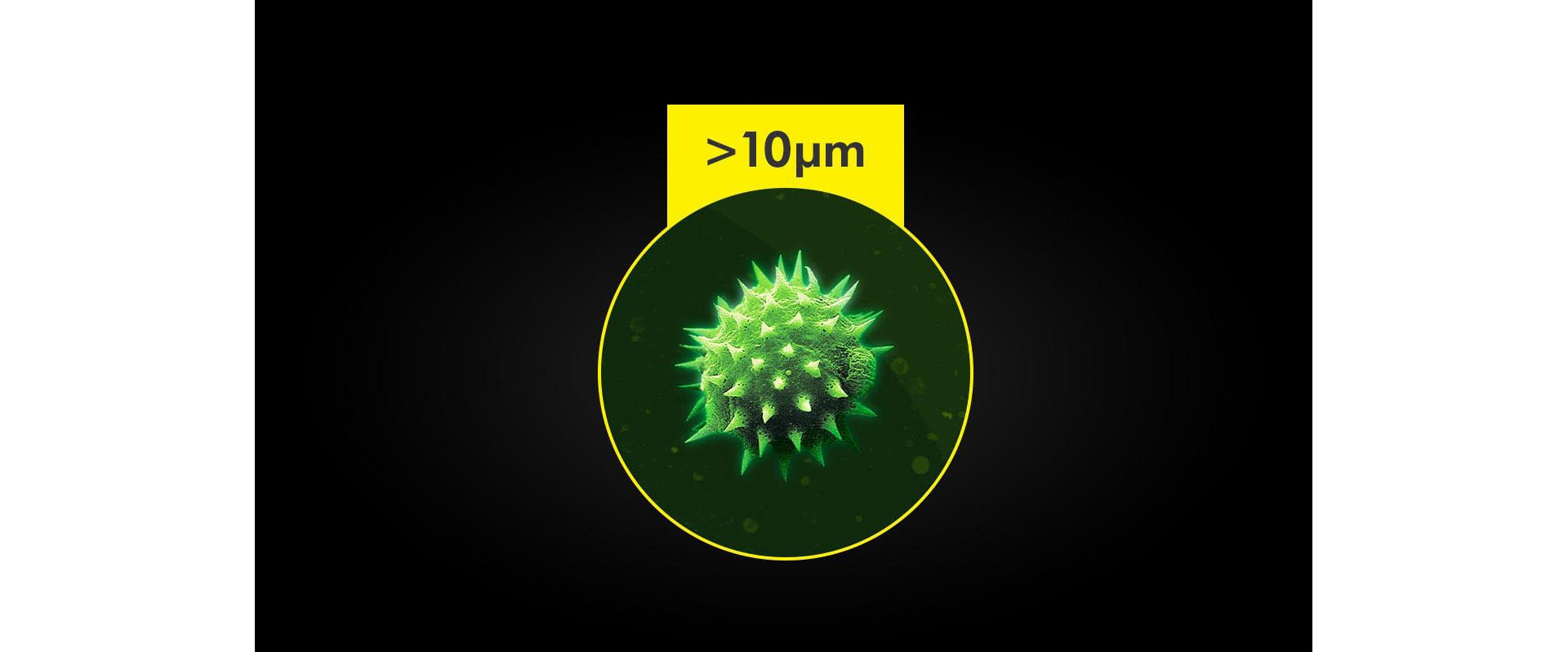 Partikel, die größer als 10µm sind