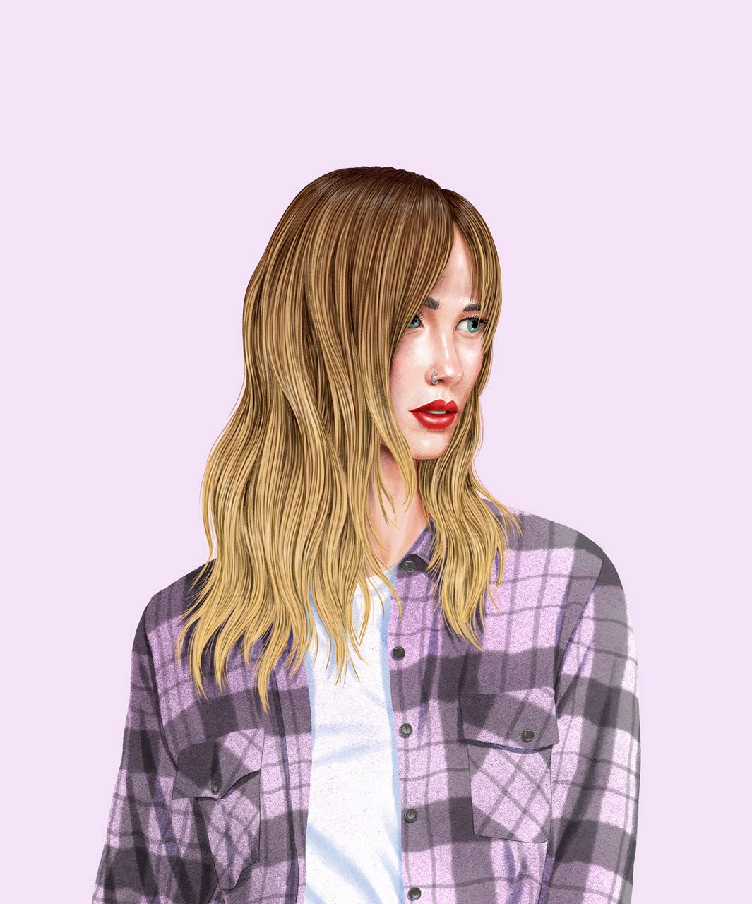 Festival-Frisur für lange Haare