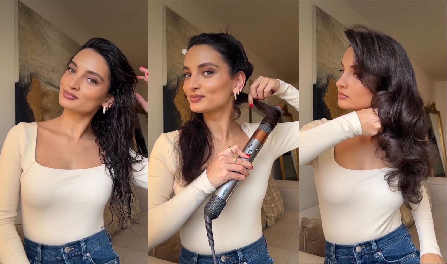 Elegante Frisur mit Hollywood Wellen