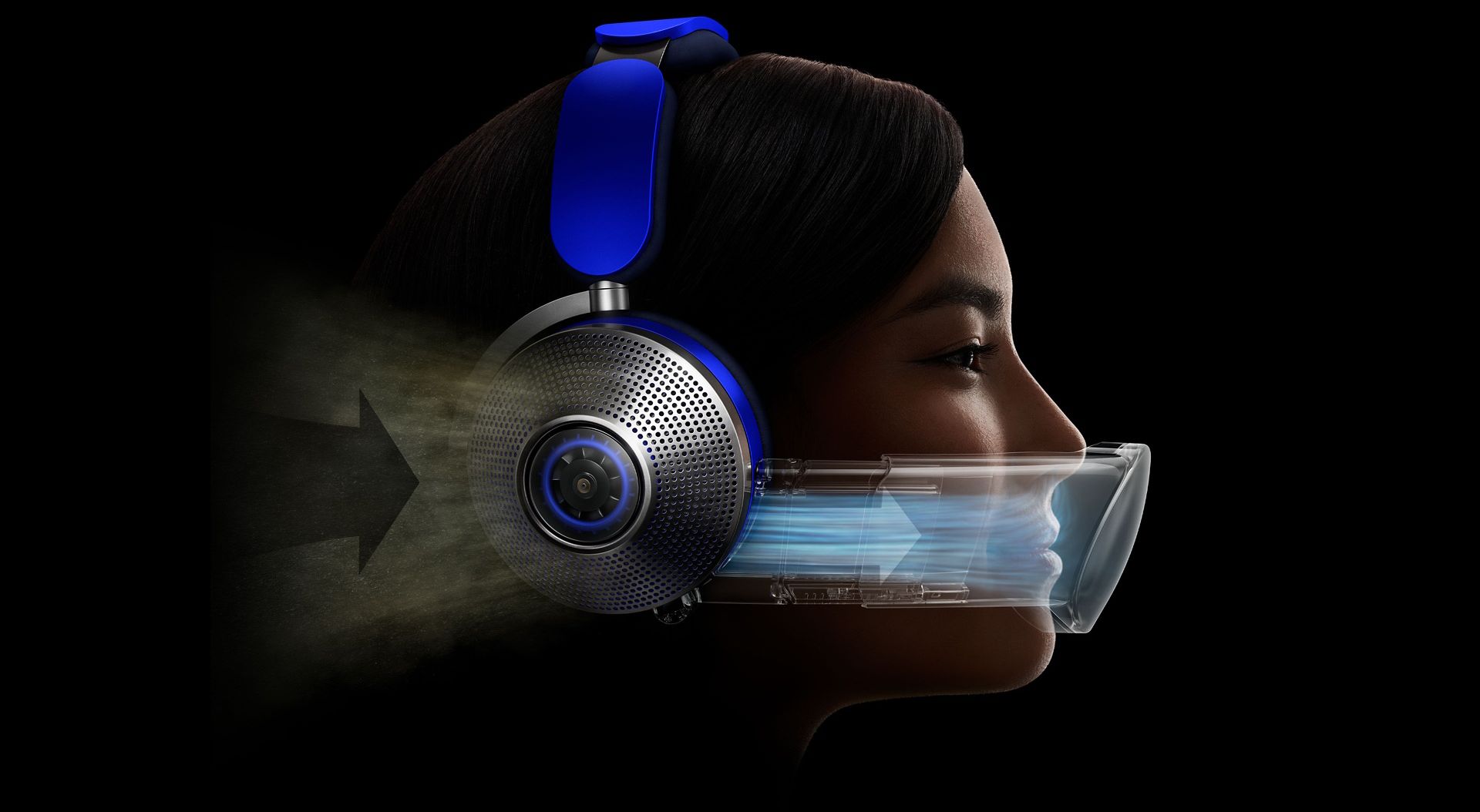  Dyson Zone headphones with air purification to filter out fine particles