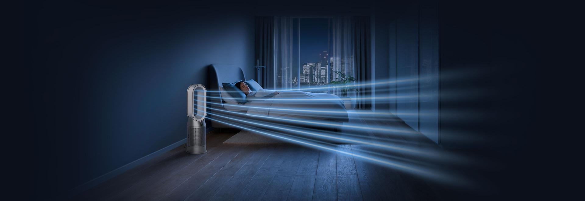 Bir oda içerisindeki Dyson hava temizleyici.