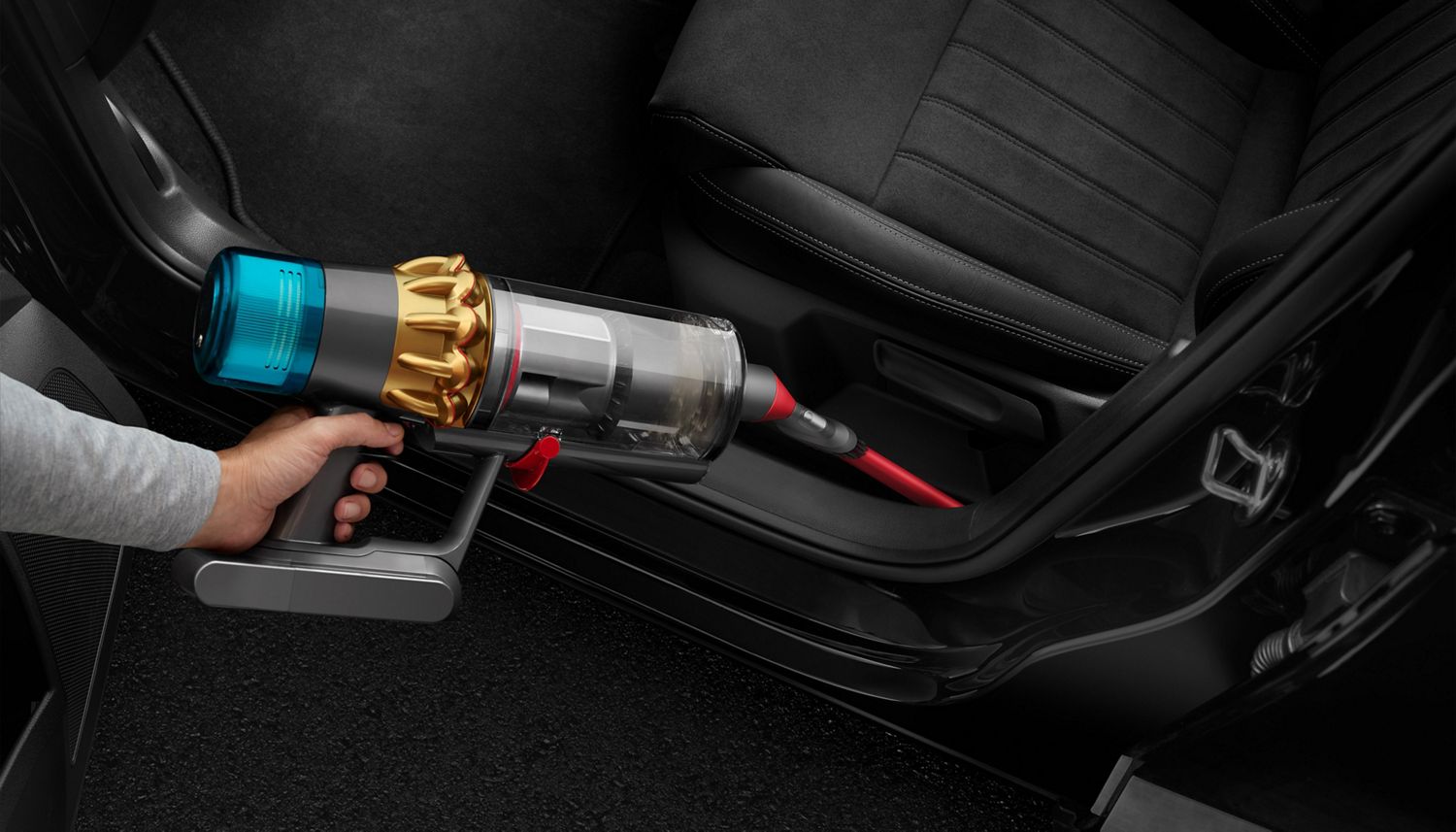 Dyson Awkward gap tool used to vacuum car interior