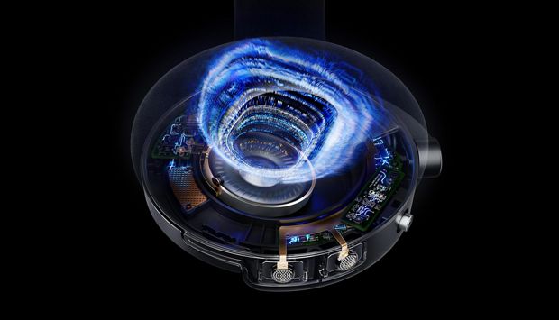 Wizualizacja fali dzwiękowej z słuchawek Dyson Ontrac