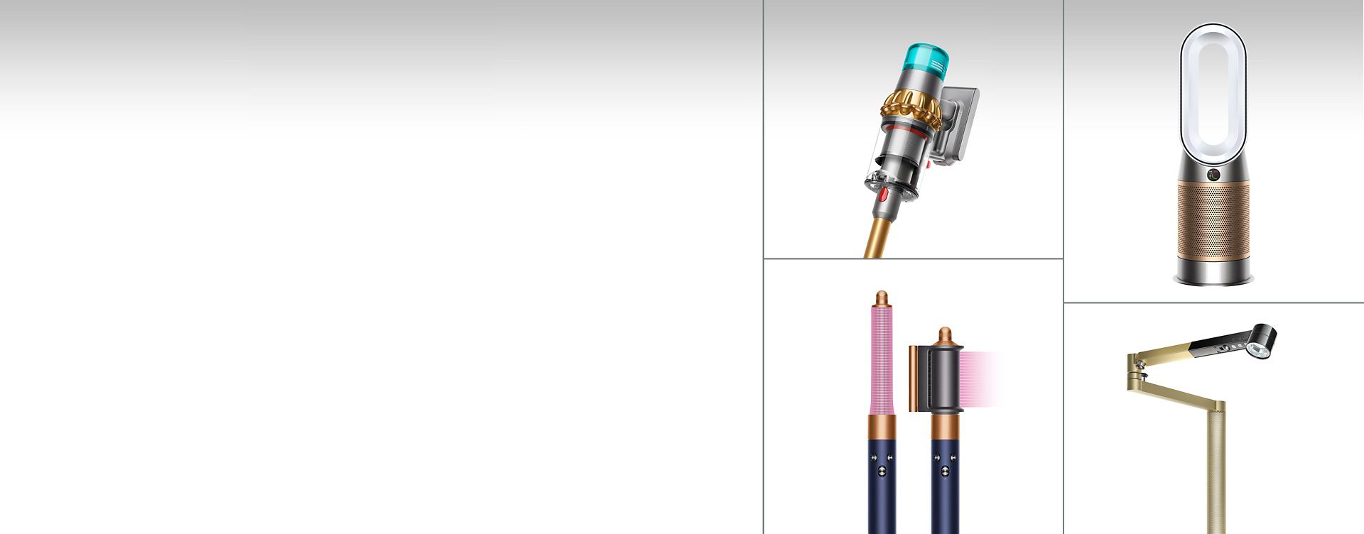 Tiled shot showcasing Dyson technology