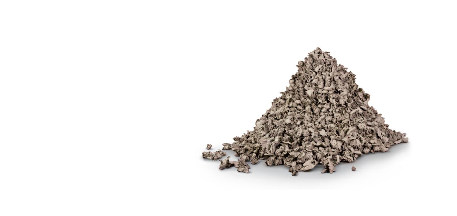 Pile of used single-use paper towels