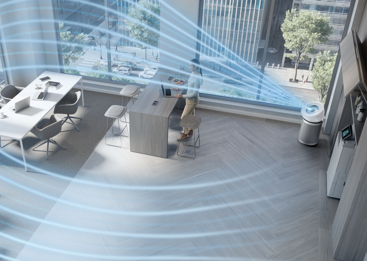 Dyson BP06 purifiying a large room