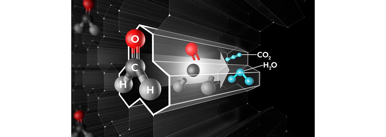 Enlargement of the catalytic filter destroying formaldehyde